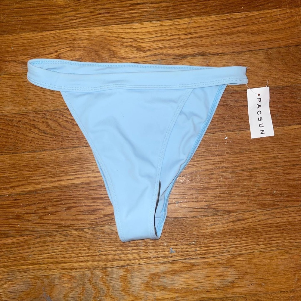 Kendall and Kylie, pale blue bikini bottom